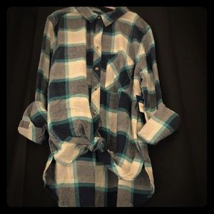 flannel button up.